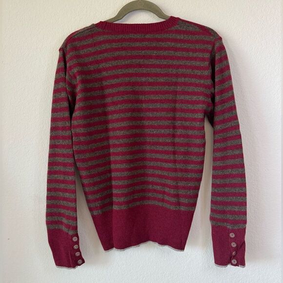 Allen Solly Womens Stripped Lambswool Long Sleeve Crewneck Sweater Sz XL Preppy - Picture 6 of 8